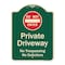 Signmission Designer Series-Do Not Enter Private Driveway No Trespassing Or Solicitors Wit, 24" H, G-1824-9980 A-DES-G-1824-9980 - alternate 1